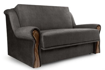 Sofa rozkładana Amerykanka z pojemnikiem Gosia 105 - brązowy welwet łatwoczyszczący Zetta 294 / średni orzech 