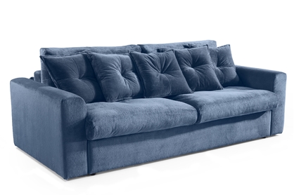 Sofa rozkładana do salonu Sofia Mini - niebieski plusz Sorriso 15