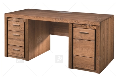 Drewniane biurko Velvet 37 z szufladami 177 cm - dąb rustical