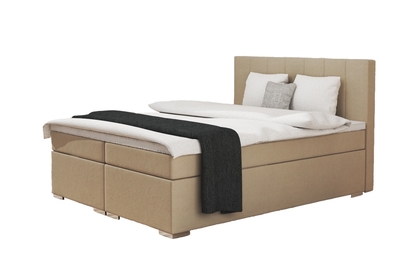 Łóżko kontynentalne z pojemnikami Bolres - 140x200