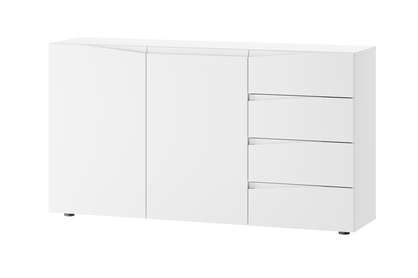 Dwudrzwiowa komoda Lucca 02 z szufladami 150 cm - biały