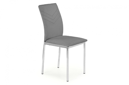 Krzesło tapicerowane K137 z metalowymi nogami - popiel / chrom