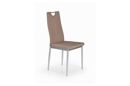 Krzesło tapicerowane K202 z metalowymi nogami - cappucino