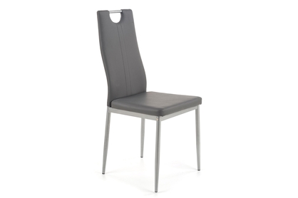 Krzesło do jadalni K202 z metalowymi nogami - popiel