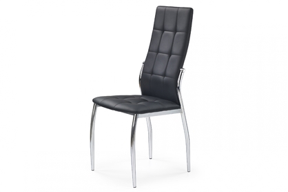 Krzesło tapicerowane K209 z metalowymi nogami - czarny