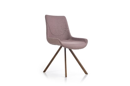 Krzesło tapicerowane K290 popielaty/złoty antyczny