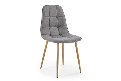 Krzesło tapicerowane K316 - popielaty / dąb miodowy