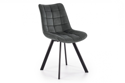 Krzesło tapicerowane K332 na metalowych nogach - ciemny popiel