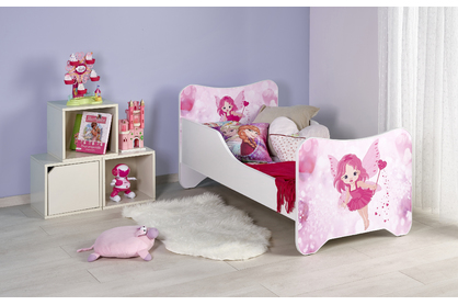 Łóżko dziecięce Happy Fairy - biały / różowy