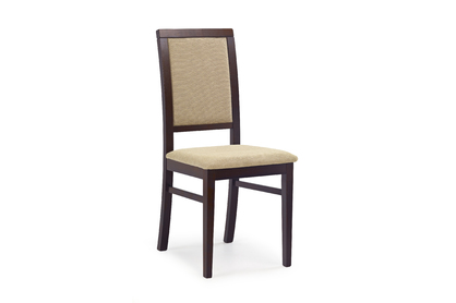 SYLWEK1 krzesło ciemny orzech, tkanina / tap: Torent Beige