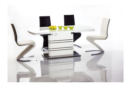 Stół rozkładany Gucci 180(240)X90 - biały lakier