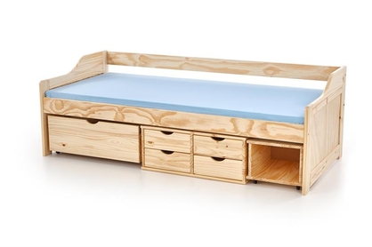 Drewniane łóżko dziecięce Maxima 2 z szufladami 90x200 - sosna