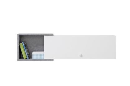Półka wisząca Sigma SI13 z szafką 110 cm - biały lux / beton