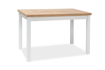 Stół standardowy Adam 100x60 cm - dąb lancelot / biały 