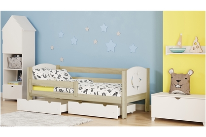 Łóżko dziecięce drewniane Denis III Gwiazdki