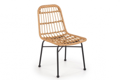 Krzesło K401- czarny / naturalny