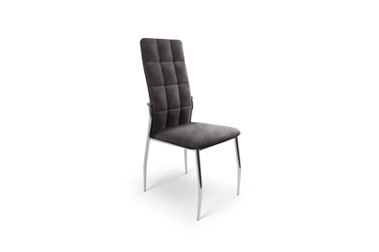 Krzesło tapicerowane K416 na metalowych nogach - popielaty