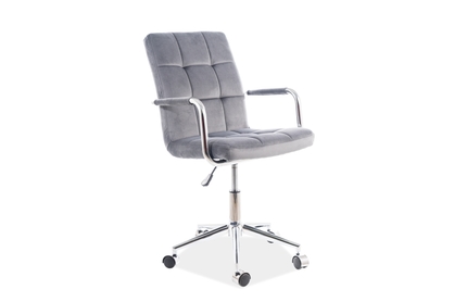 Fotel biurowy Q-022 Velvet - szary / Bluvel 14