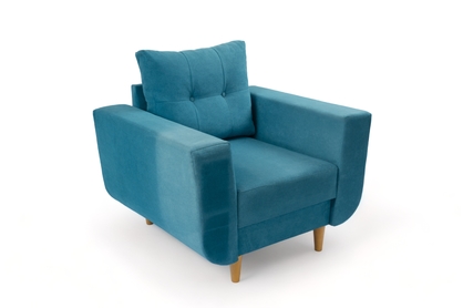 Fotel Penelope Slim- niebieski - tkanina aston niepikowany 19