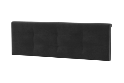 Zagłówek tapicerowany do łóżka 160 cm Vera - czarny nubuk