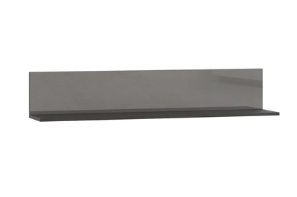 Półka wisząca Helio 01 - 120 cm - czarny / szare szkło