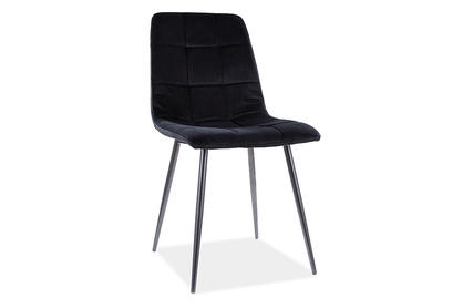 Krzesło tapicerowane Mila - czarny / Matt Velvet 99