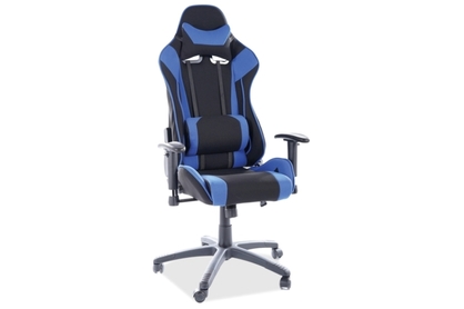 Fotel biurowy Viper - czarny / niebieski