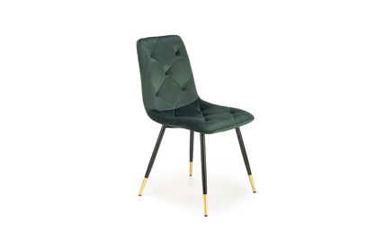 Nowoczesne krzesło tapicerowane K438 - ciemny zielony