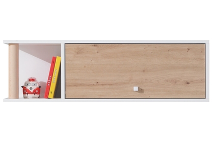 Półka wisząca Faro FR13 z szafką 100 cm - biały lux / dąb artisan