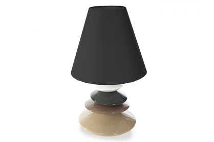 Lampa ceramiczna TONDA 1B Abażur Czarny