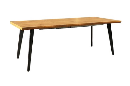 Stół rozkładany Fresno 150-210x90 - dąb / czarne nogi