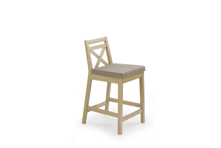 BORYS LOW krzesło barowe niskie dąb sonoma / tap. Inari 23