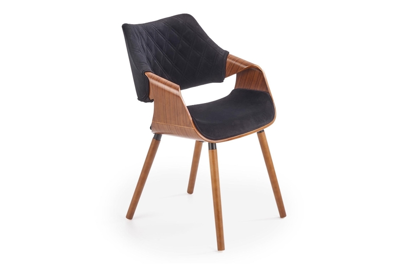Krzesło tapicerowane K396 - orzechowy / czarny