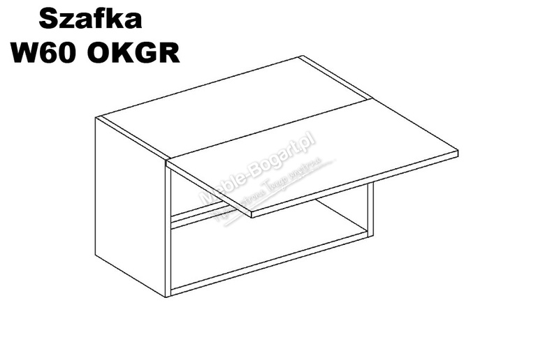 Emilia W60 OKGR - szafka okapowa - Biały - Końcówka serii - Wyprzedaż