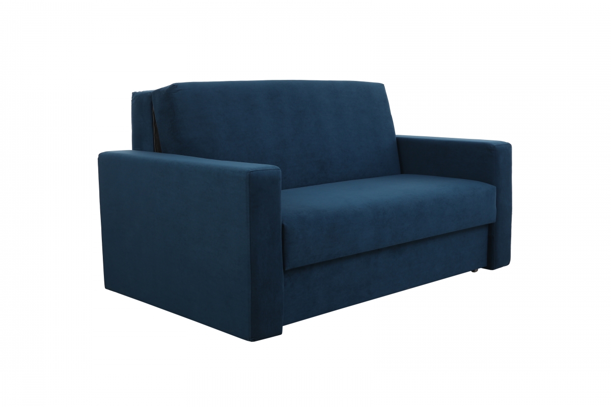 Sofa rozkładana Amerykanka Monika 140 niebieska sofa amerykanka 