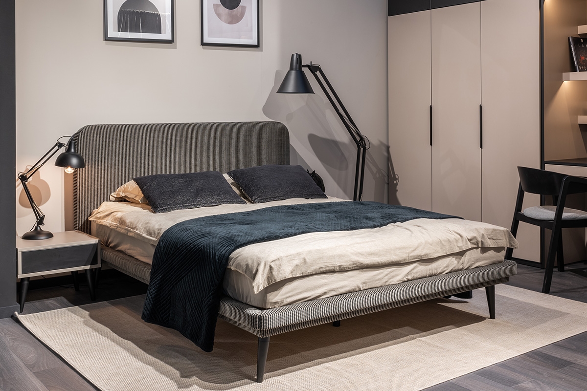 Łóżko tapicerowane Prato 160x200 ze stelażem łóżko 160x200