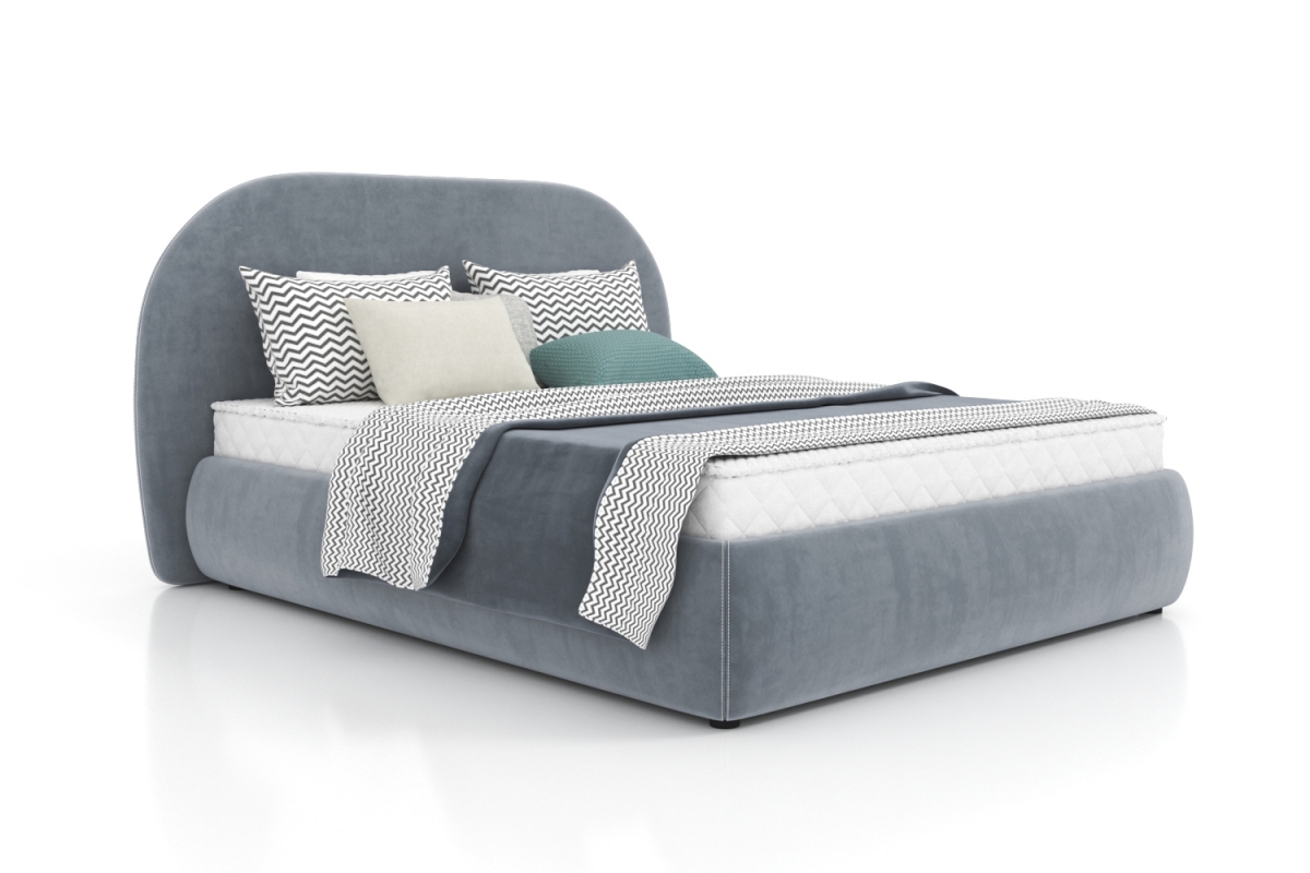 Tapicerowane łóżko sypialniane Lotulis - 180x200 łóżko z wysokim wezgłowiem 
