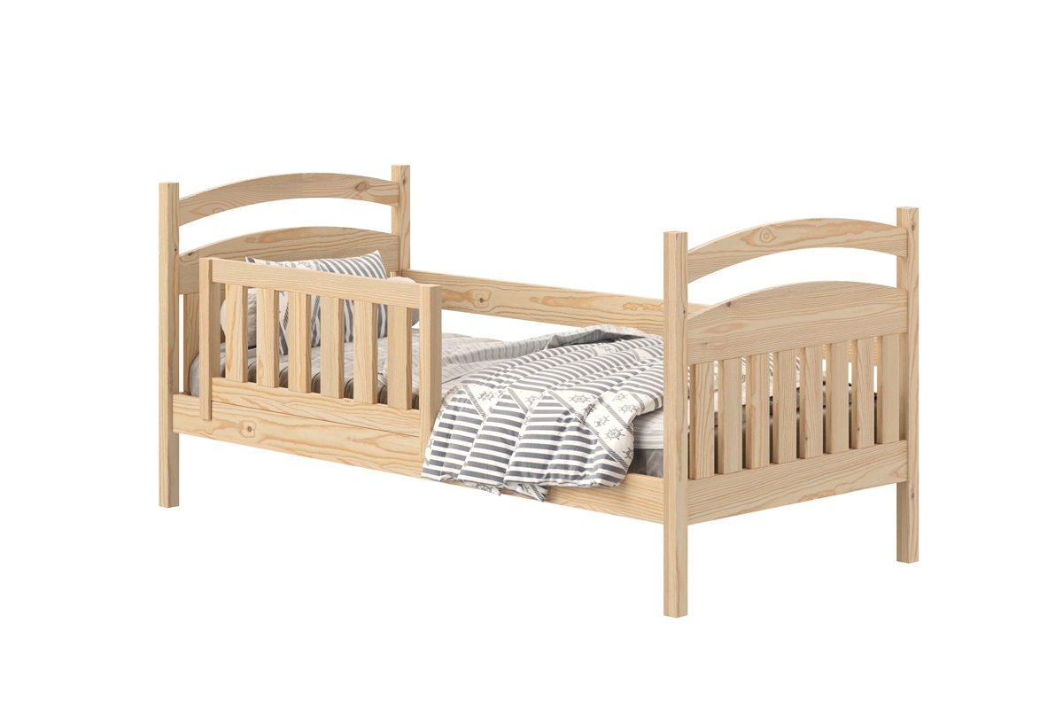 Łóżko dziecięce drewniane Amely - sosna, 90x190 łóżeczko dziecięce sosnowe 