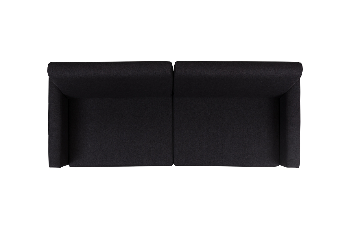 Sofa do półkotapczanu Elegantia 140 cm - Austin 21 Black czarna sofa elegantia z podszukami na oparciu 