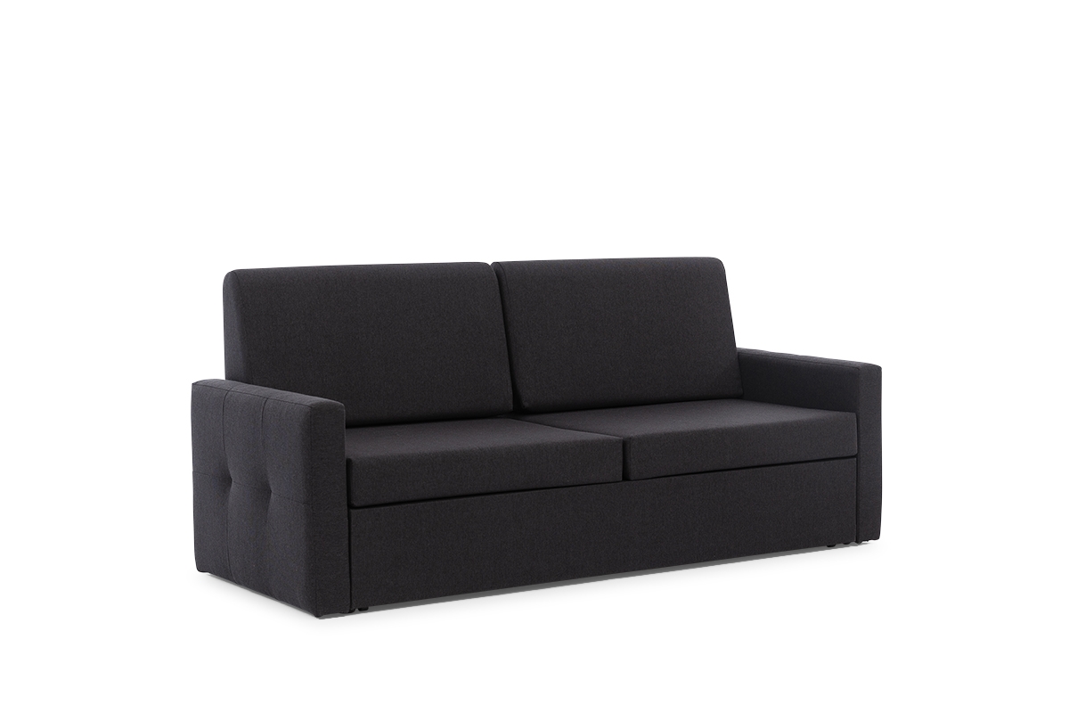 Sofa do półkotapczanu Elegantia 140 cm - Austin 21 Black czarna sofa elegantia  