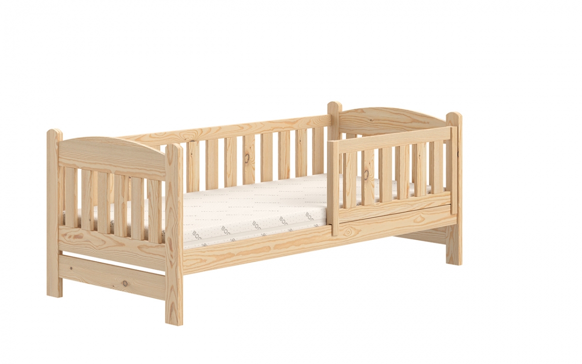 Łóżko dziecięce drewniane Alvins z szufladami - sosna, 90x200 Łóżko dziecięce drewniane Alvins - Kolor Sosna 