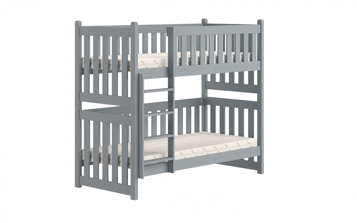 Łóżko dziecięce piętrowe Swen - szary, 80x200 Łóżko piętrowe Swen - kolor Szary 