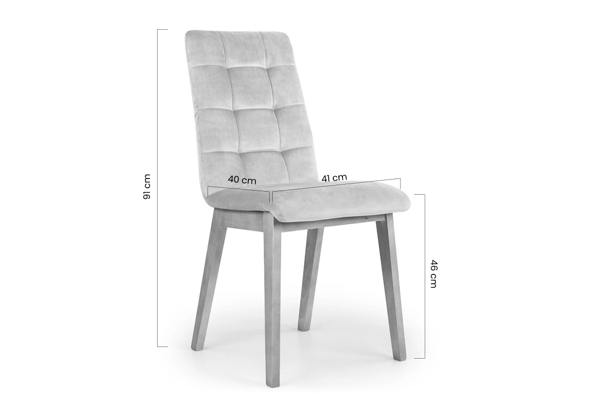 Krzesło drewniane Platinum 4 z tapicerowanym siedziskiem - granat Salvador 05 / czarne nogi drewniane krzesło z granatowym siedziskiem