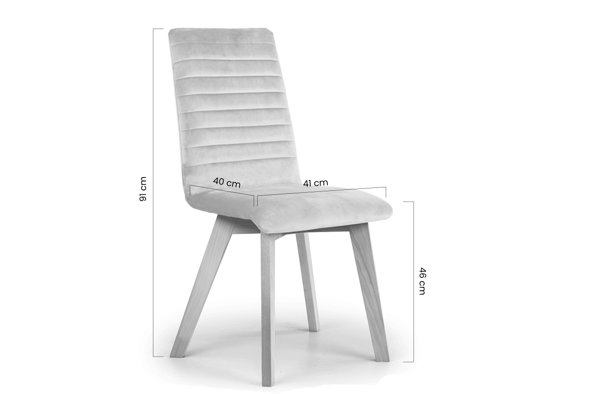 Krzesło tapicerowane Modern 2 na drewnianych nogach - rudy Salvador 14 / nogi buk drewniane krzesło tapicerowane