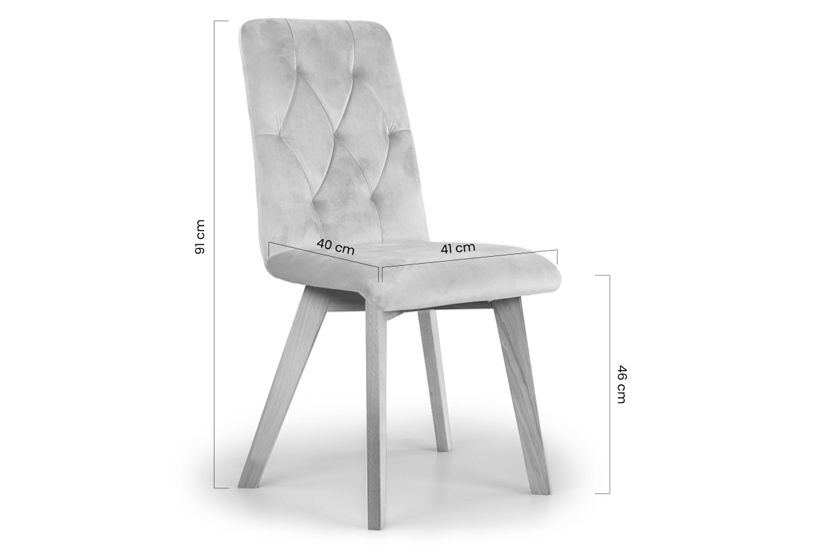 Krzesło tapicerowane Modern 5 na drewnianych nogach - beż Salvador 02 / nogi buk drewniane bukowe krzesło