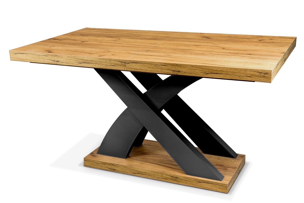 Stół rozkładany 160-240x90 cm Sydney z nogami w kształcie X Stół rozkładany 160-240 Sydney z nogami w kształcie X - czarna podstawa 