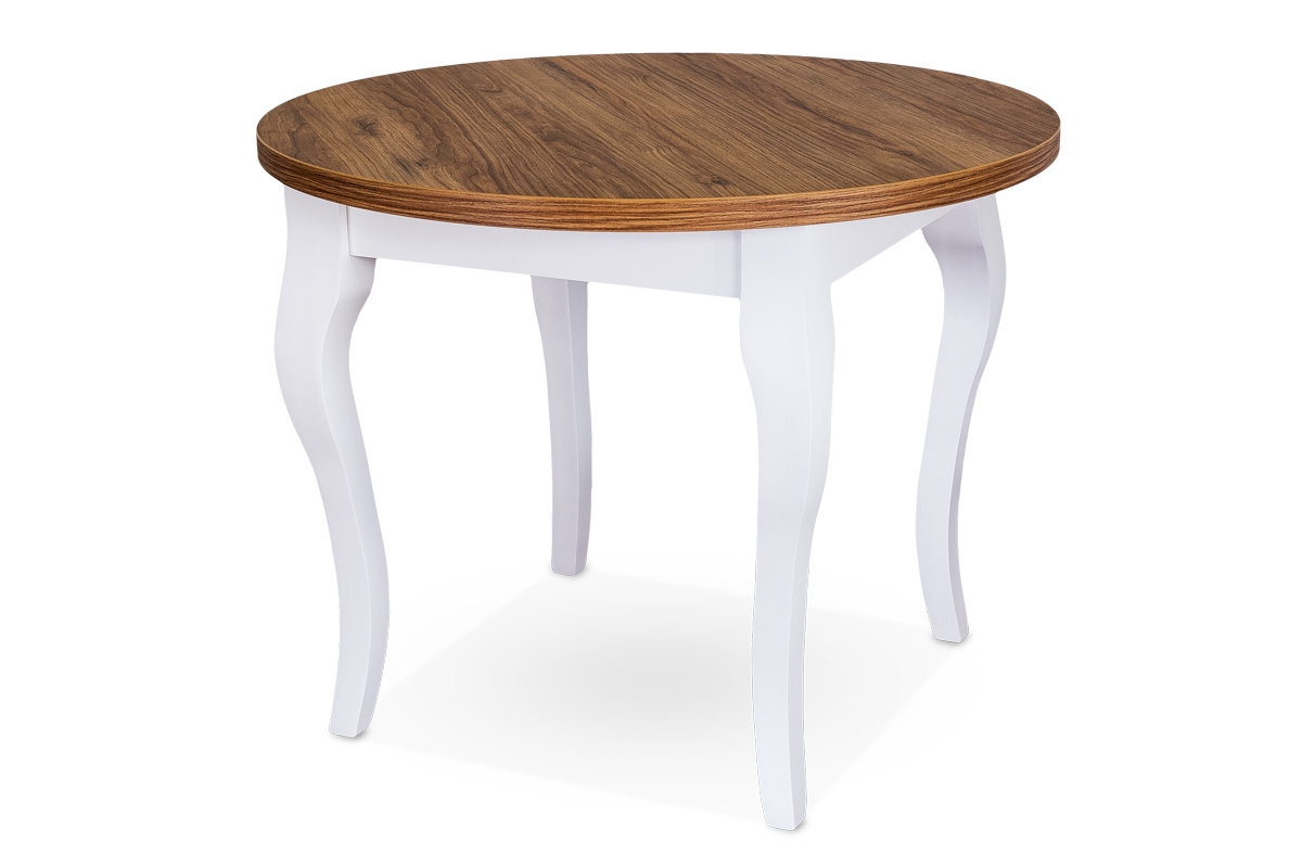Stół okrągły rozkładany 100-180x100 cm Monza 4 na drewnianych nogach stół okrągły ludwik