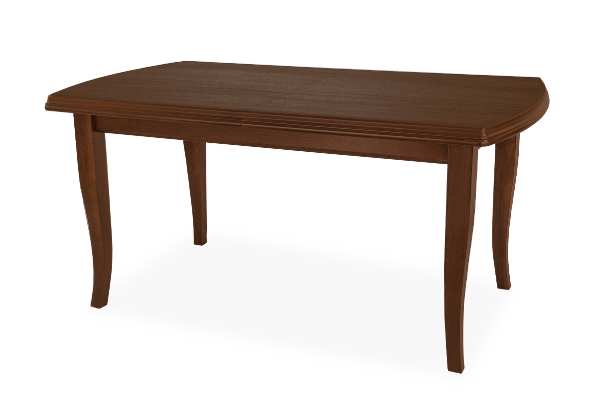 Stół rozkładany w drewnianej okleinie 160-200x90 cm Bergamo na drewnianych nogach Stół rozkładany w drewnianej okleinie 160-200 Bergamo na drewnianych nogach - orzech