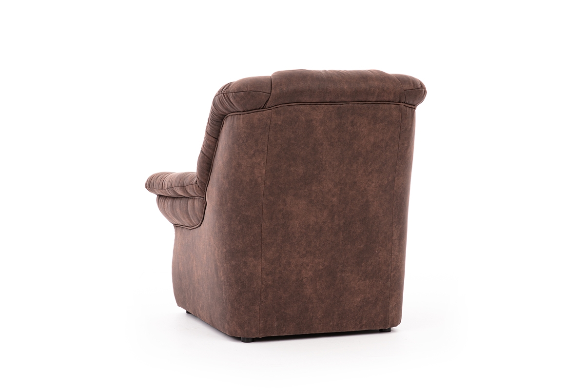 Fotel wypoczynkowy Lonigo - brązowa tkanina Preston 24 Fotel wypoczynkowy Lonigo - zdjęcie podglądowe 