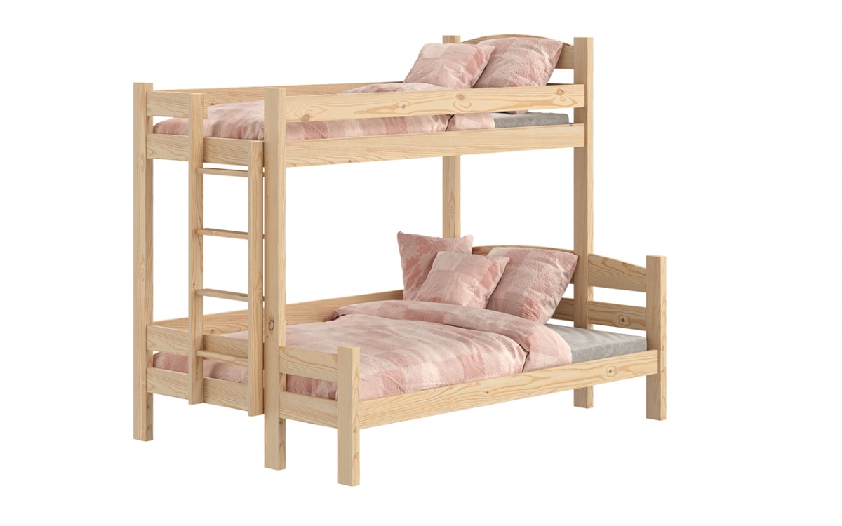 Łóżko piętrowe z szufladami Lovic lewostronne - sosna, 80x200/140x200  Łóżko piętrowe z szufladami Lovic - sosna
